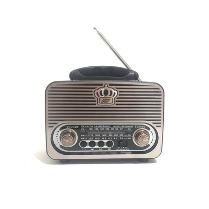 Radio Retro Vintage Recargable | Bluetooth, USB, AM/FM – Estilo Clásico con Tecnología Moderna (BP-R104BT)