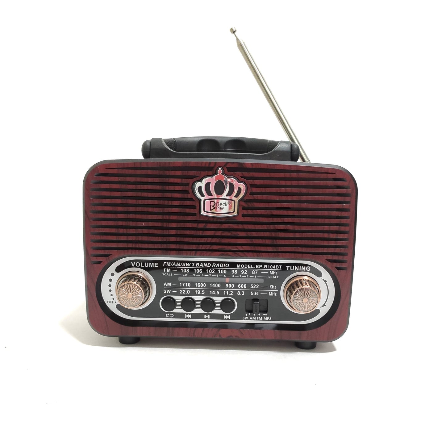 Radio Retro Vintage Recargable | Bluetooth, USB, AM/FM – Estilo Clásico con Tecnología Moderna (BP-R104BT)