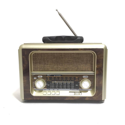 Radio Retro Vintage Recargable | Bluetooth, USB, AM/FM – Estilo Clásico con Tecnología Moderna (BP-R094BT)