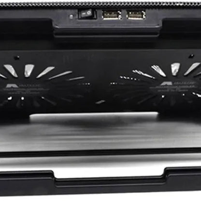 Base Refrigerante De Portátil, 5 Niveles - 2 Ventiladores Negro - Jftecno