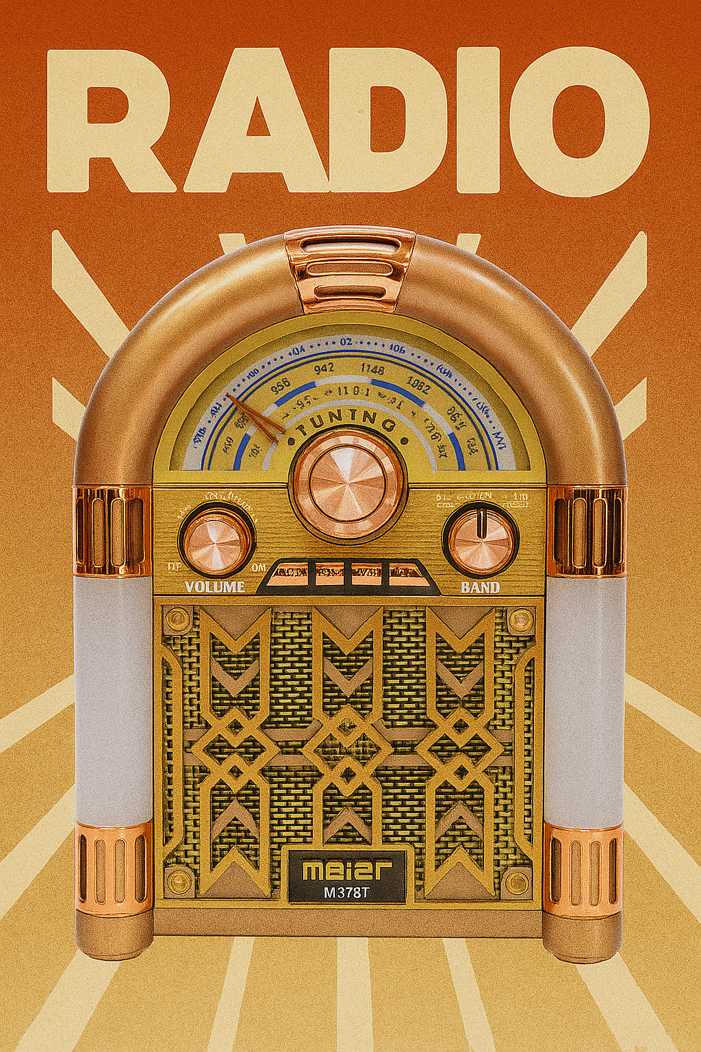 Radio Rocola Clásica Recargable – Lleva la Nostalgia Contigo