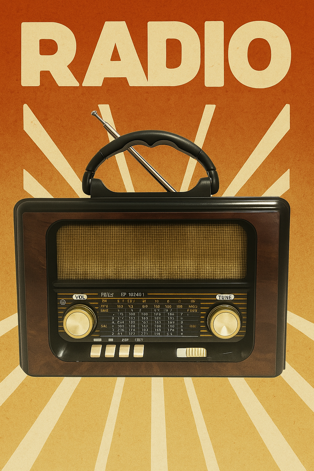 Radio Retro Vintage Recargable | Bluetooth, USB, AM/FM – Estilo Clásico con Tecnología Moderna (BP-R094BT)