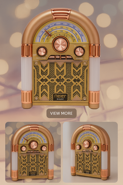 Radio Rocola Clásica Recargable – Lleva la Nostalgia Contigo