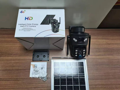 Camera Solar V380 Dual Lens Night Vision - Jftecno