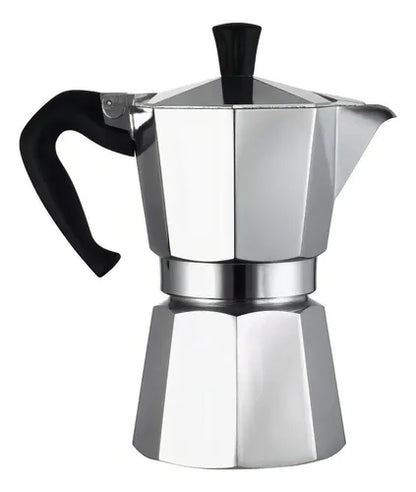 Cafetera Italiana Moka  Aluminio Silver Vintage